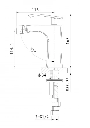 Wonzon &amp; Woghand Triumph WW-565001-CR Смеситель для ванны хром