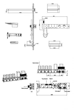 Boheme Zodiac 133-2-MW Встраиваемая душевая система
