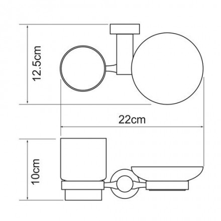 Wasserkraft Donau K-9426C Держатель стакана и мыльницы