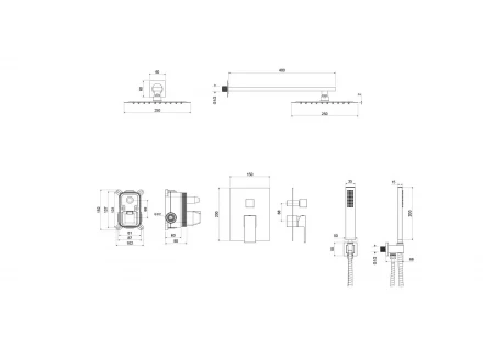 AQUATEK ЛИБРА AQ1672CR set 3 в 1 душевой комплект