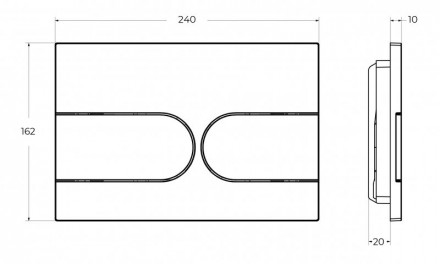 Belbagno BB-11-NERO.M клавиша смыва черный матовый
