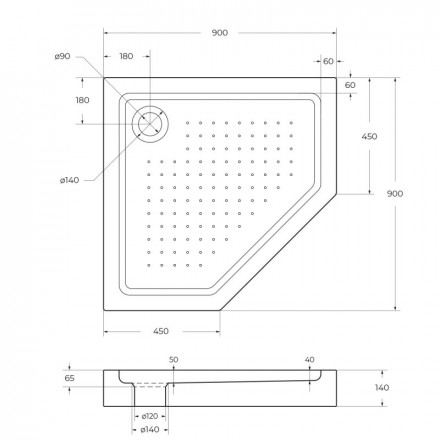 Belbagno TRAY-BB-P-90-15-W Душевой поддон акриловый 90x90