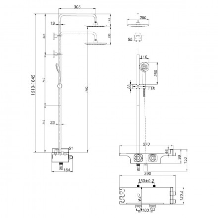 Lemark Tropic LM7008С Душевая стойка