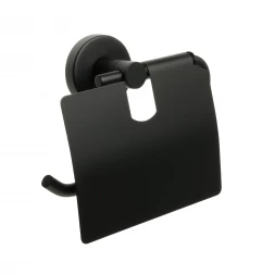 Fixsen Comfort  Black FX-86010 Бумагодержатель с крышкой черный