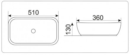 CeramaLux N9447 раковина 51