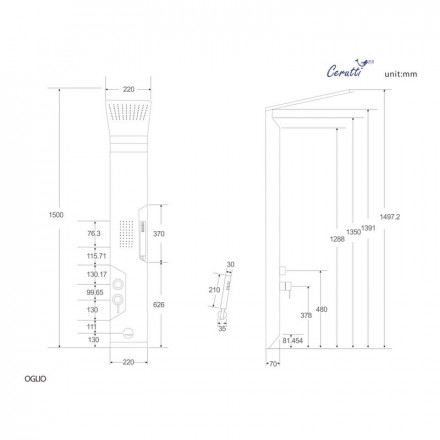 Cerutti OGLIO B CT8987 Панель душевая