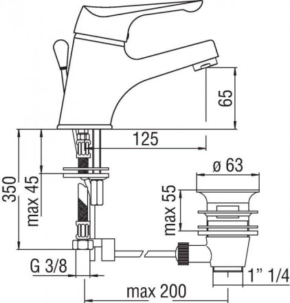 Nobili Skipper SK11118-1CR смеситель для раковины