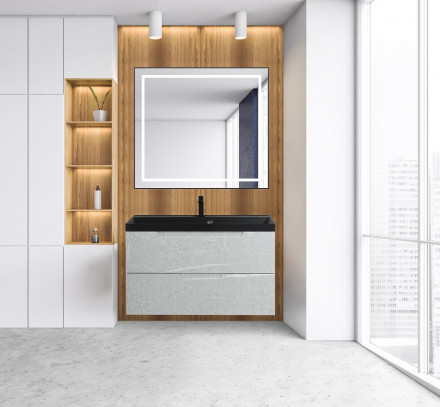 BelBagno SPC-KRAFT-885-785-TCH-WARM-NERO Зеркало