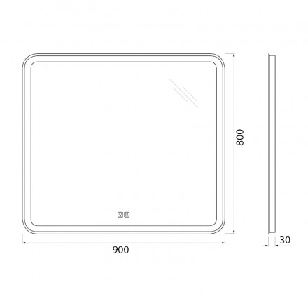 BelBagno SPC-MAR-900-800-LED-TCH-WARMЗеркало