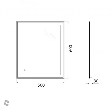 BelBagno SPC-GRT-500-600-LED-TCHЗеркало