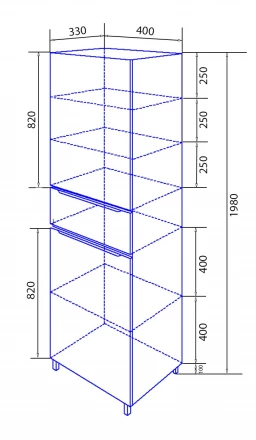 Azario Lotos 40 CS00083927 Пенал правый напольный