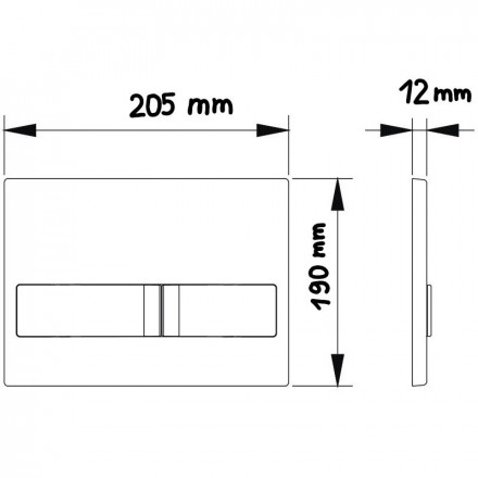 BeWash Fide P03MC 500RZVP0300MKK000001 Клавиша смыва для инсталляций, хром матовый