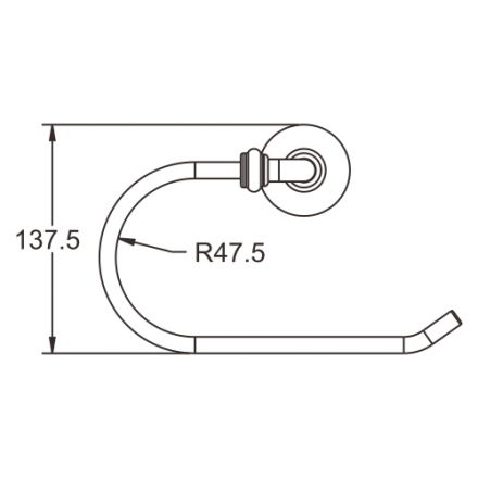 Rose RG1206 Полотенцедержатель хром