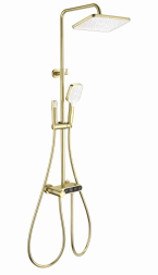 Wonzon &amp; Woghand Muse WW-B3112-BG Душевая система с термостатом брашированное золото