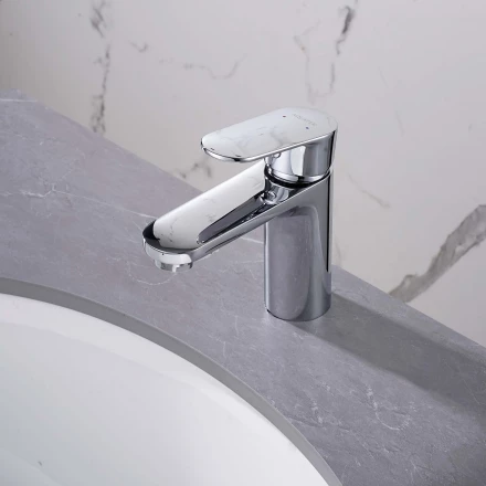 Aquatek Ника AQ1810CR Смеситель для раковины 90 без донного клапана