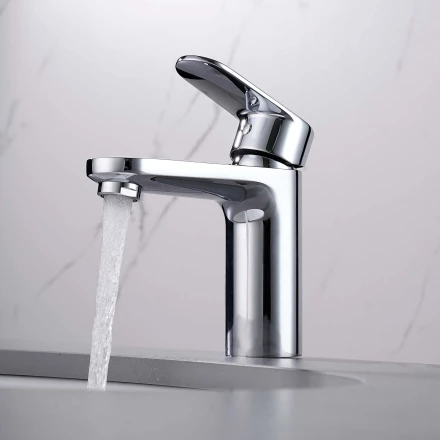 Aquatek Ника AQ1810CR Смеситель для раковины 90 без донного клапана