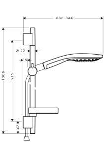 Hansgrohe Raindance Select 150 Unica S Puro 27803400 Душевой гарнитур 90 см