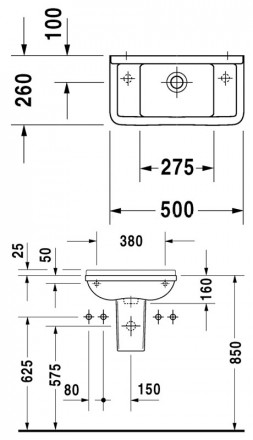 Duravit Starck 3 0751500000 Раковина