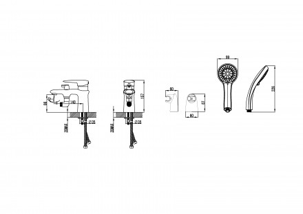 Lemark Status LM4415Cсмеситель на борт ванны