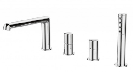 BelBagno UNO-BVD4-CRM Смеситель на борт ванны