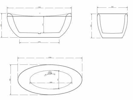 Gemy G9236 Акриловая ванна 170x80