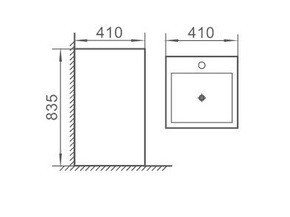 CeramaLux P7004L раковина напольная 41x41