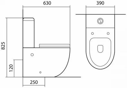 Aquatek Европа AQ2903-00 Унитаз-компакт с сиденьем Soft Close