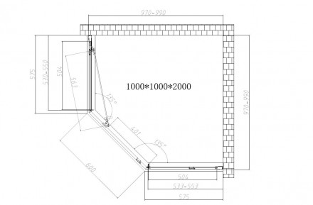 Vincea Show VSP1-4SH100CLB душевой уголок