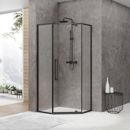 Black&amp;White S875-900 Black Душевой уголок 90x90