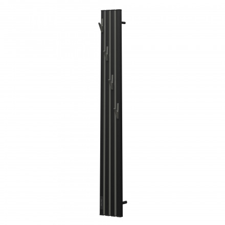 Полотенцесушитель электрический Point Пиано PN19722BGB 150x1200 диммер слева, черный/графит блеск