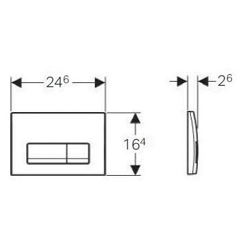 Geberit Delta 51 115.105.11.1 Клавиша смыва (белая)