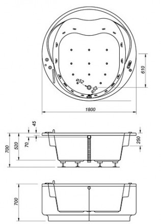 Kolpa san Opera 180 Basis мини бассейн