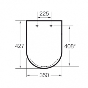 Roca Gap Rimless 801732004 Лакированная крышка soft close для унитаза