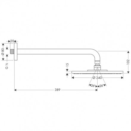 Hansgrohe Raindance S 240 Air 27474000 Верхний душ 240 мм