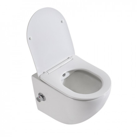 BelBagno Uno BB3105CHR-BS/SC Унитаз подвесной с сиденьем и креплением с функцией биде и смесителем