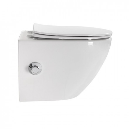 BelBagno Uno BB3105CHR-BS/SC Унитаз подвесной с сиденьем и креплением с функцией биде и смесителем