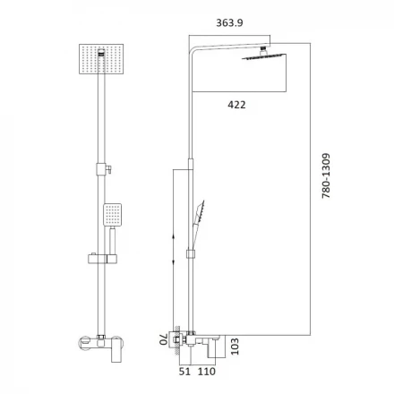 Haiba HB24803-7 Душевая система