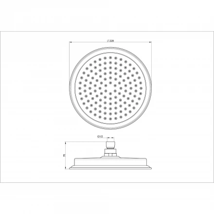 Wonzon &amp; Woghand WW-88DP05-CR Верхний душ хром