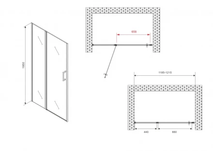 ABBER Sonnenstrand AG04120MS душевая дверь
