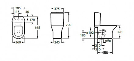 Roca Leon 342649000 Напольный унитаз (чаша)