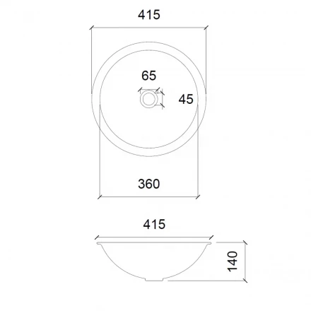 ABBER Glas AK2302 раковина накладная стеклянная