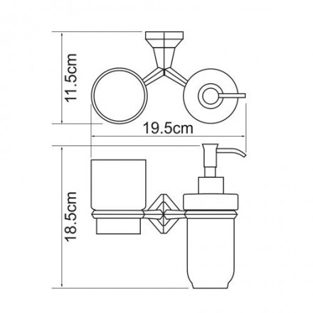 Wasserkraft Aller K-1189C Держатель стакана и дозатора