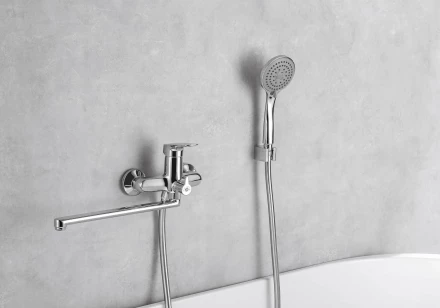 AQUATEK ВЕГА AQ1042CR смеситель для ванны с длинным изливом