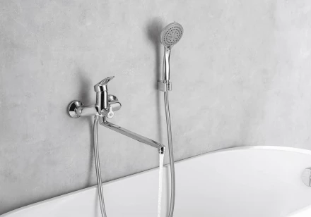 AQUATEK ВЕГА AQ1042CR смеситель для ванны с длинным изливом