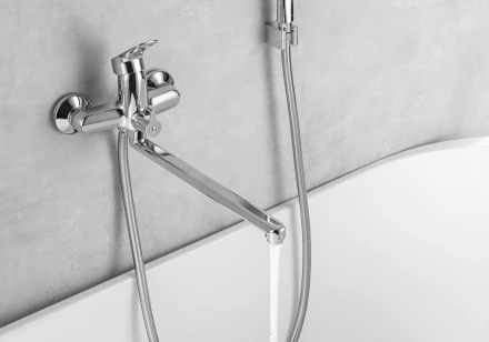 AQUATEK ВЕГА AQ1042CR смеситель для ванны с длинным изливом