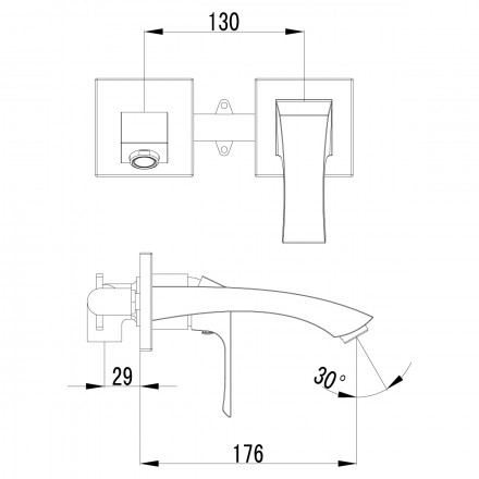 Lemark Unit LM4526C смеситель для раковины, встраиваемый