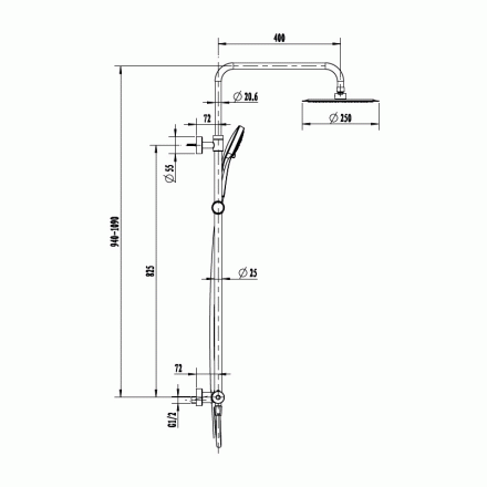 Villeroy &amp; Boch TVS1082500361 Embrace Plus Душевая система