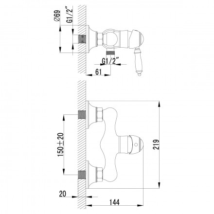 Lemark Villa LM4803B смеситель для душа