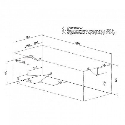 Aquanet Extra 170x70 акриловая ванна без гидромассажа