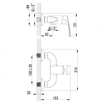 Lemark Plus Shape LM1703C смеситель для душа